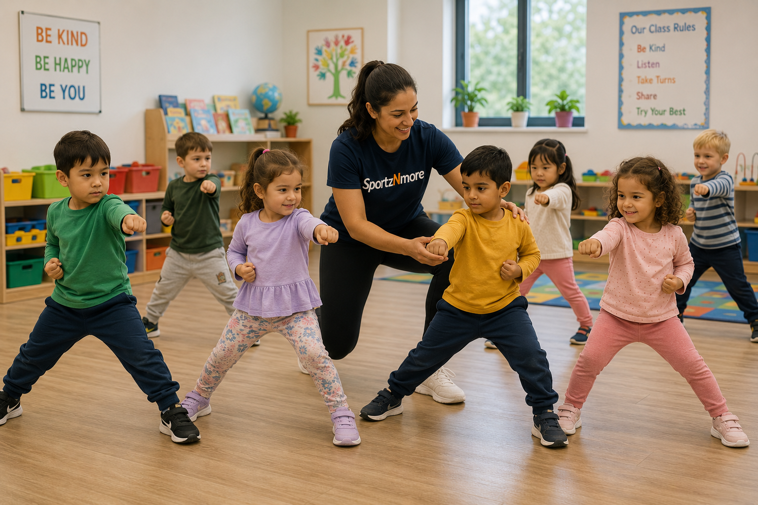 Kids in Martial Arts class