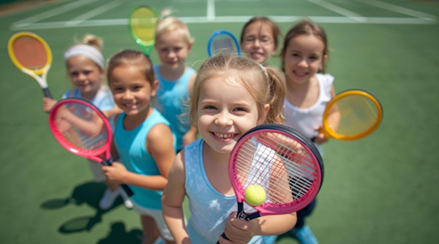 Kids in Racket & Paddle Sports class