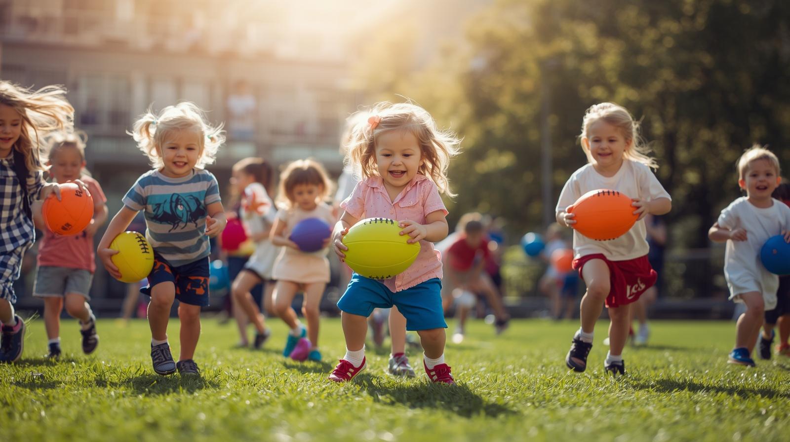 Kids in Ball Sports class